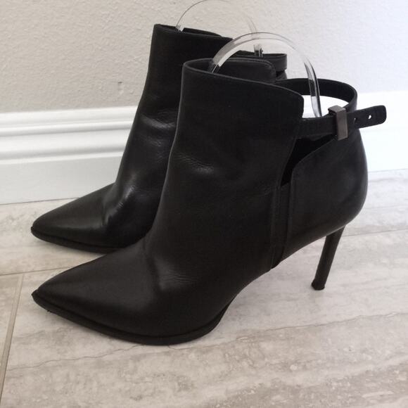 Vince Leather Stiletto Booties - Picture 2 of 11